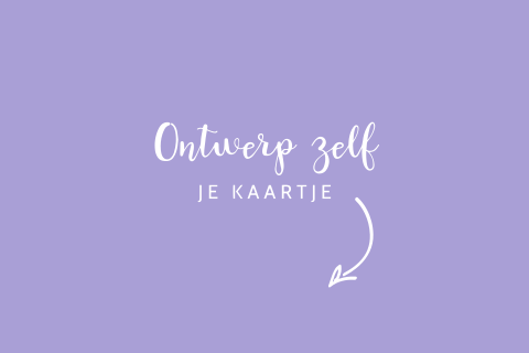 Zelf maken geboortekaartje in trendkleur lila